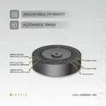 Levelo 2000mAh Ambiance Car Aroma Diffuser - Black - Image 3