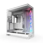 Nzxt H9 Flow Rgb (2025) Dual-chamber Mid Tower Case With Rgb Fans - All White - Image 2