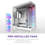 Nzxt H9 Flow Rgb (2025) Dual-chamber Mid Tower Case With Rgb Fans - All White - Image 4