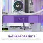 Nzxt H9 Flow Rgb (2025) Dual-chamber Mid Tower Case With Rgb Fans - All White - Image 5