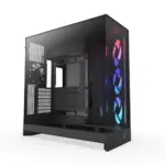 Nzxt H9 Flow Rgb (2025) Dual-chamber Mid Tower Case With Rgb Fans - Black - Image 2