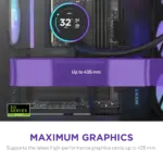 Nzxt H9 Flow Rgb (2025) Dual-chamber Mid Tower Case With Rgb Fans - Black - Image 5