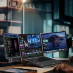 Powerology Portable Dual Screen Monitor - Gray - Image 4