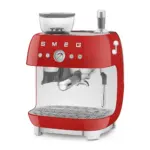 Smeg Espresso Coffee Machine With Built-in Grinder - Red - Image 2