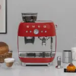 Smeg Espresso Coffee Machine With Built-in Grinder - Red