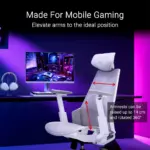 ⁦ASUS SL400C ROG Destrier Core Ergo Gaming Chair - White⁩ - الصورة ⁦5⁩