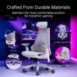 ⁦ASUS SL400C ROG Destrier Core Ergo Gaming Chair - White⁩ - الصورة ⁦6⁩