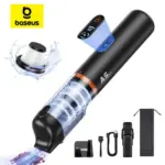 Baseus A5 Car Vacuum Cleaner 16000Pa Power Suction - Portable Cordless, LED Display, High-Efficiency Cordless Vacuum for Car & Home Use - Black