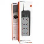 Porodo 3000W | 7AC Universal Power Strip with 6 USB Ports (4C + 2A) - Gray - Image 3