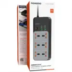 Porodo 3000W | 6AC Universal Power Strip with 6 USB Ports (4C + 2A) - Gray - Image 2
