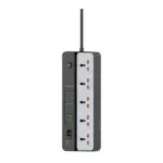 Porodo 3000W | 5AC Universal Power Strip with 9 USB Ports (6C + 3A) - Black