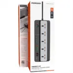 Porodo 3000W | 5AC Universal Power Strip with 9 USB Ports (6C + 3A) - Black - Image 2