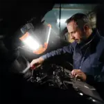 Porodo Lifestyle 9000mah Work Lantern Foldable Multi-mode Led Light With Tripod Base & Hook - Orange - Image 6