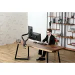 Gamvity Adjustable Dual Monitor Arm Stand – Premium Aluminum Mount for 27" Monitors - Image 3