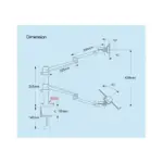 ⁦حامل ثلاثي الحركة الكاملة من جامفيتي OL-10T – لشاشتين 17–32" + ذراع لابتوب 12–17"⁩ - الصورة ⁦2⁩