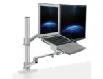 Gamvity OLL-3L Aluminum 2 in 1 Monitor Arm, Laptop Stand 17" - 27", Each Arm upto 6 KG - Silver - Image 2