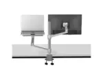 Gamvity OLL-3L Aluminum 2 in 1 Monitor Arm, Laptop Stand 17" - 27", Each Arm upto 6 KG - Silver - Image 3