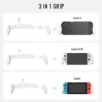 JYS-NS2297 Comfortable Grip For Nintendo Switch 2/Switch/Switch OLED - Black - Image 3