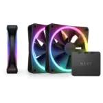 NZXT F120 RGB DUO 120mm Triple pack Case Fan - Black RF-D12TF-B1