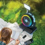 مروحة باورولوجي فينتوباور الخارجية 40K المتأرجحة - أزرق/أسود