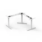Gamvity L Shape Standing Ergonomic 3 Legs Stand Up Modern Furniture Table Electric Height Adjustable Desk(1000x1750mm) - Grey / White OAK - Image 4