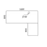 Gamvity L Shape Standing Ergonomic 3 Legs Stand Up Modern Furniture Table Electric Height Adjustable Desk(1000x1750mm) - Grey / White OAK - Image 5