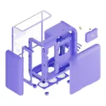 Hyte X50 Modern Performance Atx Case - Taro Milk - Image 4