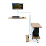 Ingrem Floating Table - Wood Grain White (Right Rudder)