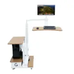 Ingrem Floating Table - Wood Grain White (Left Rudder)