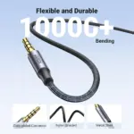 UGREEN 3.5mm Male to Male 4-Pole Microphone Audio Cable 1.5m - Black - Image 2