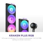 NZXT Kraken 360 RGB V2 360mm AIO Liquid Cooler - Black - Image 4