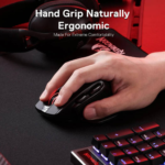 Redragon Bullseye M806 PRO Gaming Mouse, Up to 26000 Dpi, PAW3395 Sensor, 7 Programmable Buttons, 3-Mode Connection, 5 Decent Backlit Modes, Black - Image 5