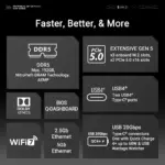 ⁦لوحة أم Asus ROG Crosshair X870E Dark Hero دي دي آر 5 - أسود⁩ - الصورة ⁦3⁩