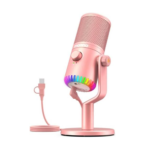 ميكروفون Maono DM30 المكثف والقابل للبرمجة عبر منفذ USB - اللون الوردي