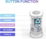 ALSEYE FC-01 Cylinder Acrylic Gaming PC Case - (White) - Image 3