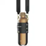 Lepresso Thermatrail Thermos Bottle With Crossbody Strap - Gold