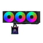 Lian Li Hydro-shift Ii Lcd-s 360tl Liquid Cpu Cooler With Tl Wireless Fans, 3.4" Ips Lcd Screen - Black