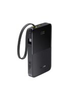 باور بانك باسوس Enerfill FC51 Bipow2 Pro بشاشة رقمية وكابل مدمج السعة: 10000 مللي أمبير | القدرة: 22.5 واط | اللون: أسود كوني (Cosmic Black)