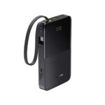 باور بانك باسوس Enerfill FC51 Bipow2 Pro بشاشة رقمية وكابل مدمج السعة: 10000 مللي أمبير | القدرة: 22.5 واط | اللون: أسود كوني (Cosmic Black)