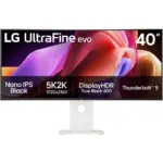 LG 40U990A-W UltraWide Monitor, 40" Nano IPS Black Display, 5K2K Resolution, 120Hz Refresh Rate, 5ms (GtG) Response Time, AMD FreeSync Premium, Super Resolution+, White