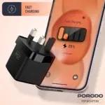 Porodo Gan 25w Usb-c Wall Charger-black - Image 4