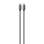 كابل USB-C من سلسلة Zinco من Powerology بقوة 240 واط - رمادي داكن