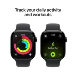 Apple Watch Series 11 Gps+ Cellular 46mm Jet Black  Aluminium Case With Black Sport Band - M/l - Image 2