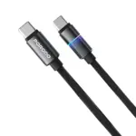 كابل Porodo من الألومنيوم من USB-C إلى USB-C - أسود