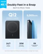 Anker Nano Power Bank (5K, MagGo, Slim) 5000mAh - Black - Image 3