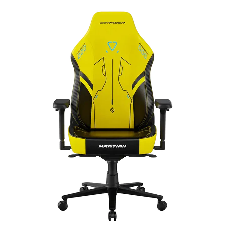 DXRacer MARTIAN Series Electric Adjustable Backrest Large Gaming Chair - Black/Yellow - Image 1