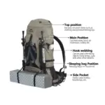 Naturehike 70L Backpacks - Brown - Image 2