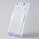 ⁦لوحة مفاتيح الألعاب الميكانيكية اللاسلكية GravaStar Mercury K1 بنسبة 75% الإصدار الخاص - اللون أبيض (لغة إنجليزية)⁩ - الصورة ⁦2⁩