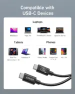 ⁦كابل Anker 515 من USB-C إلى USB-C (متوافق مع Thunderbolt 4)⁩ - الصورة ⁦2⁩