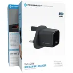 ⁦شاحن حائطي Powerology volt-x 25 واط من نوع mini gan - أسود⁩ - الصورة ⁦2⁩